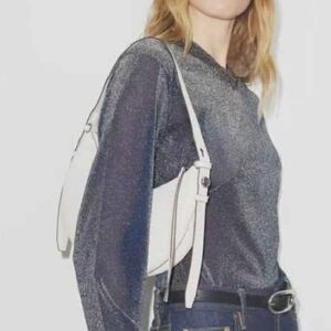 Tory Burch Romy White Shoulder Bag